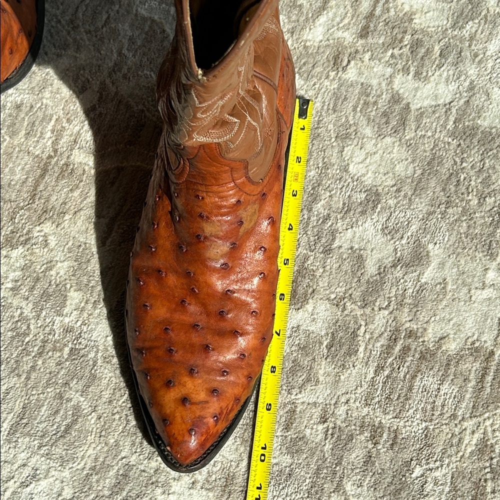 Genuine Ostrich Full Quill Leather Western Boots - Picture 8 of 14